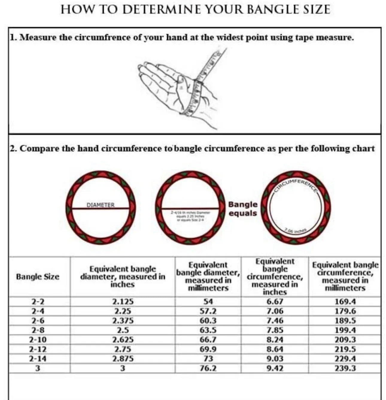 Thick bangles